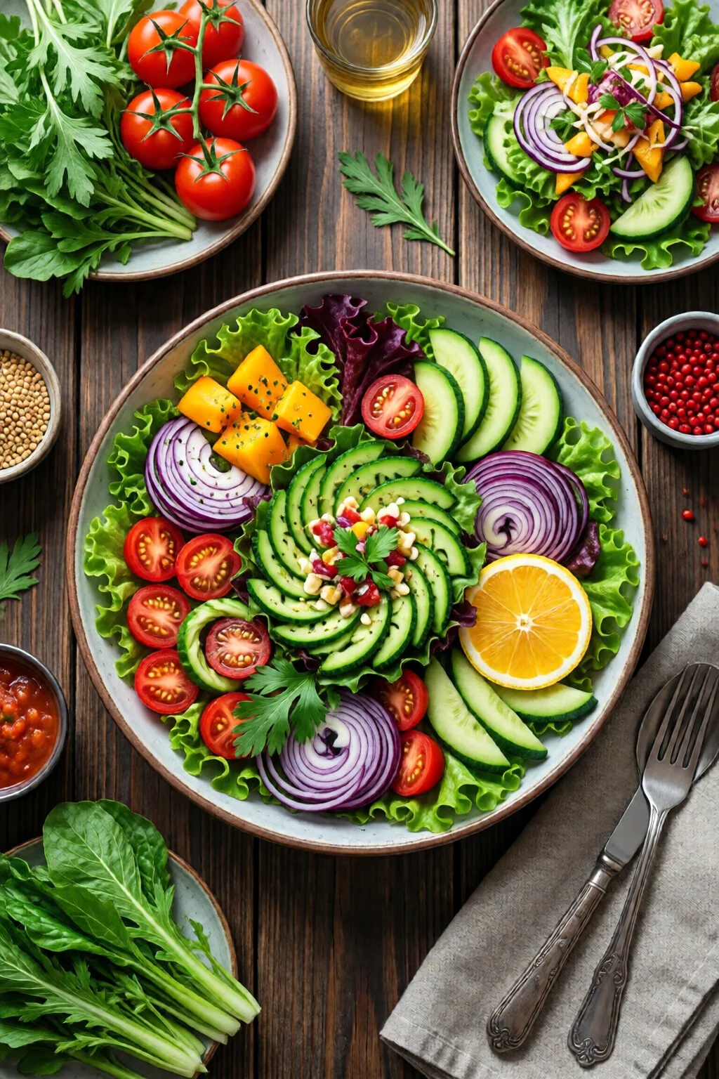 healthy salad recipes for lunch filling