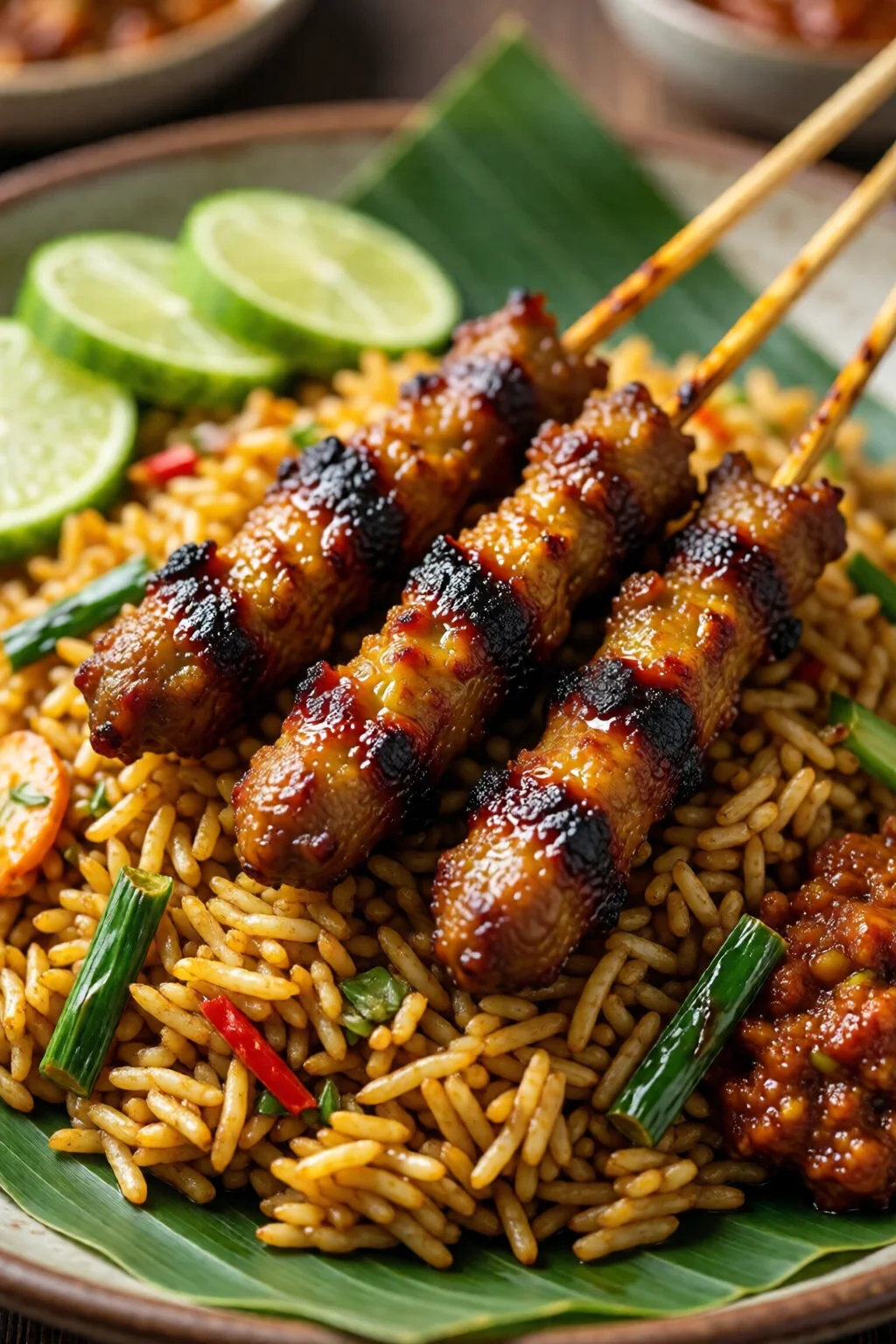 Indonesian recipes nasi goreng satay