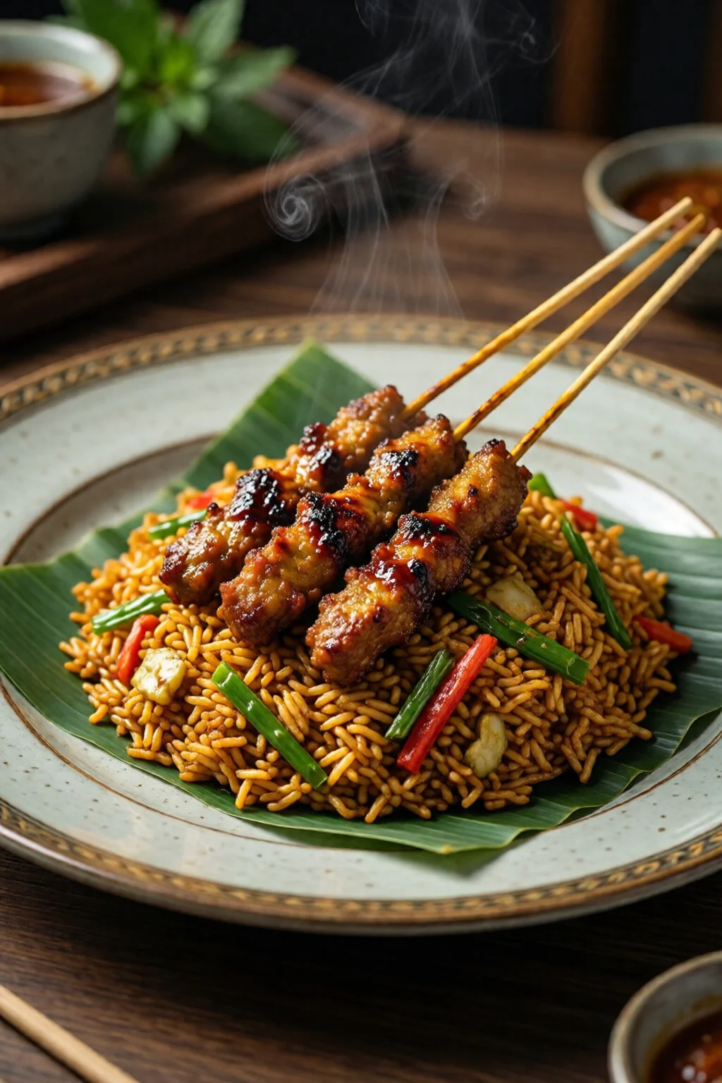 Indonesian recipes nasi goreng satay