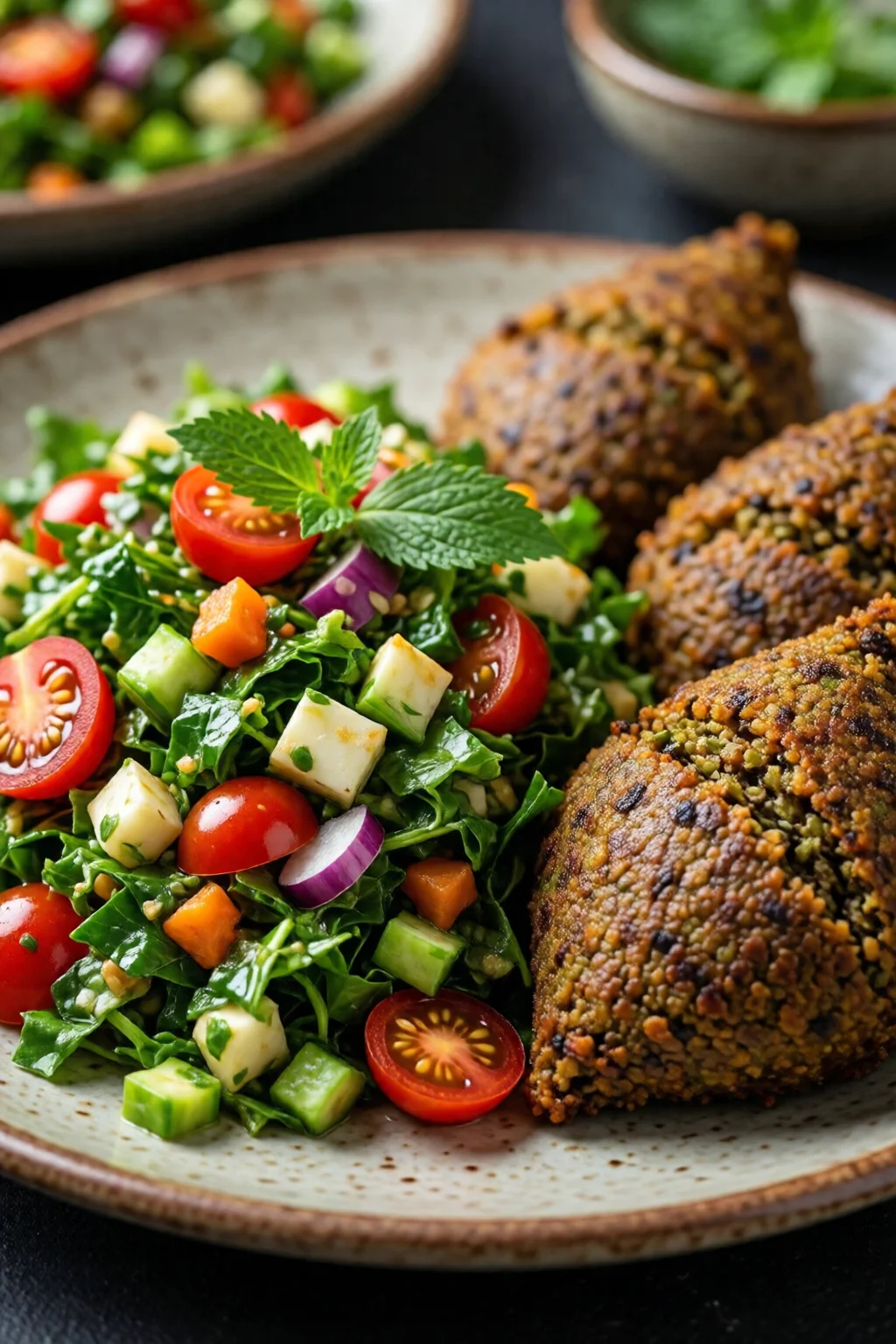 Lebanese recipes tabbouleh and kibbeh