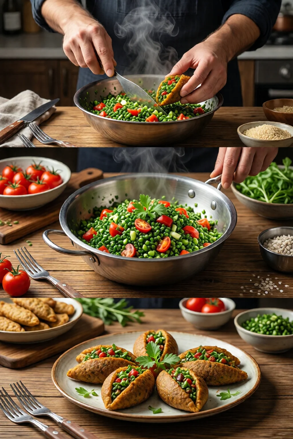 Lebanese recipes tabbouleh and kibbeh