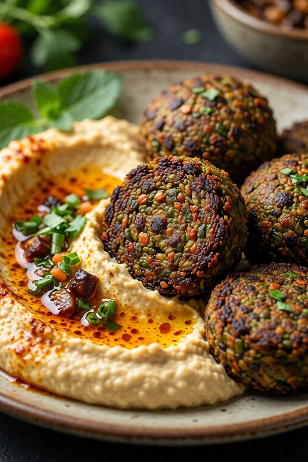 Middle Eastern recipes hummus and falafel