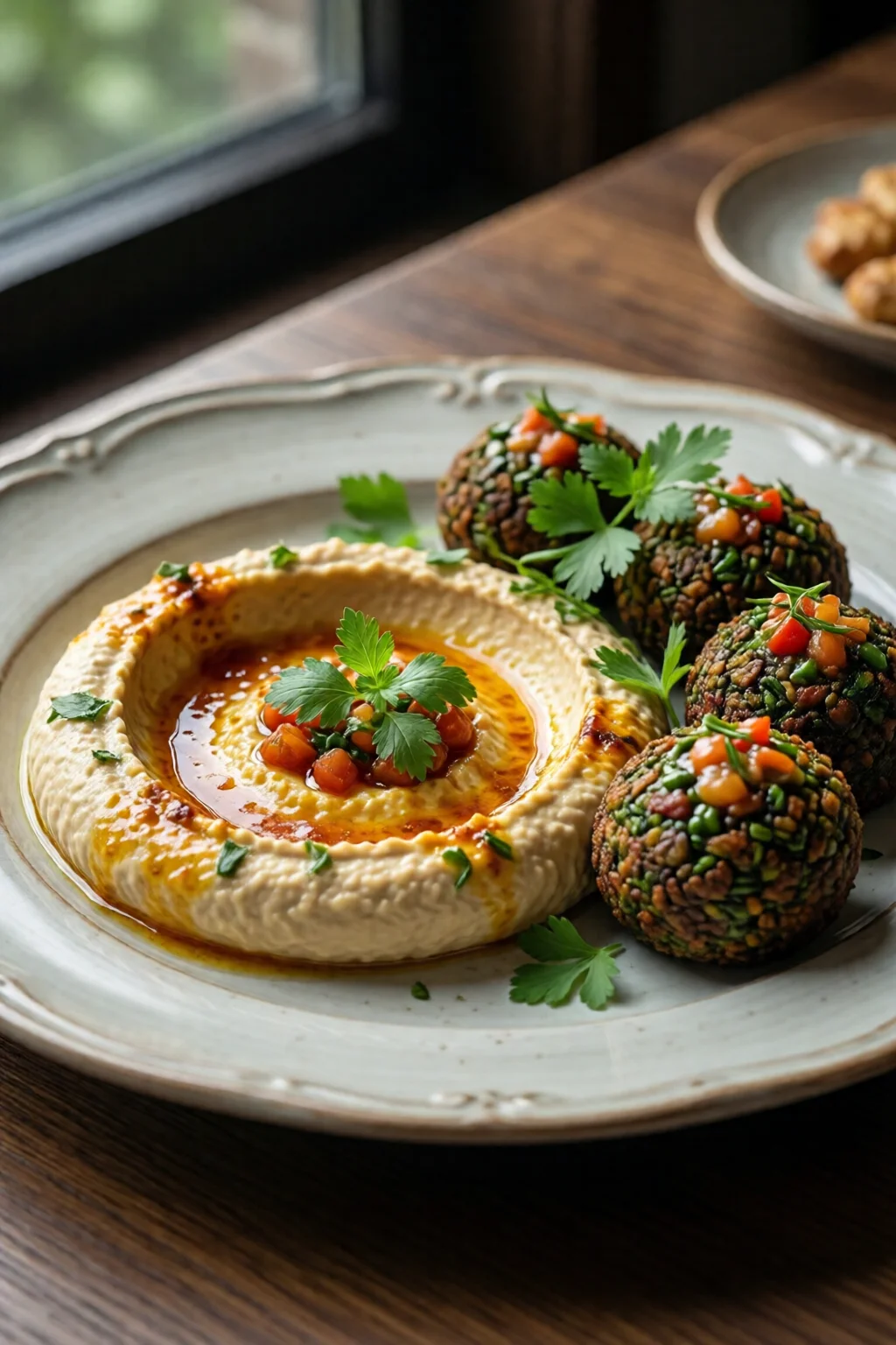 Middle Eastern recipes hummus and falafel