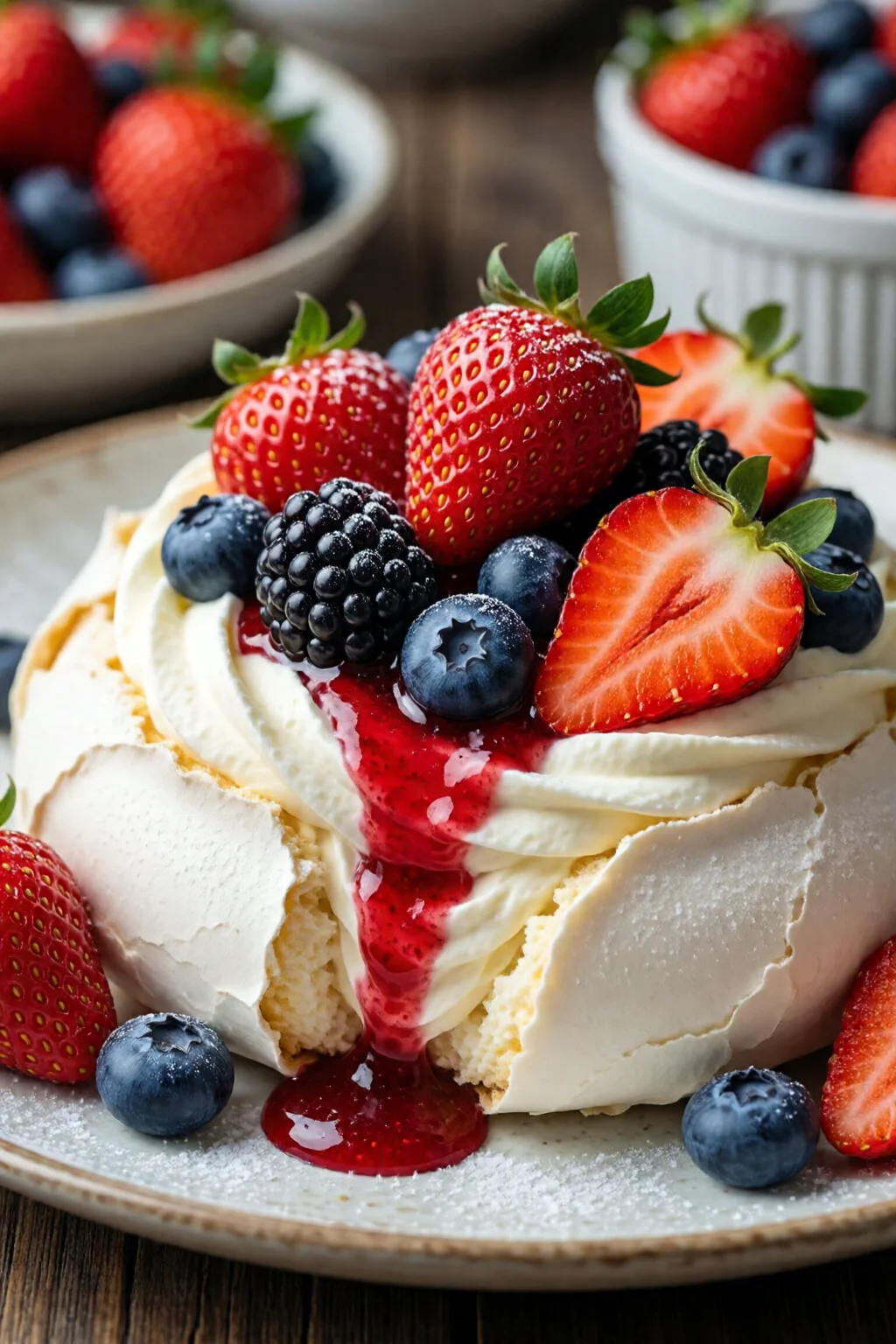 pavlova recipe with fresh berries