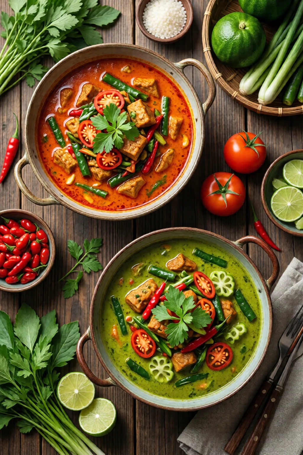 Thai curry recipes red and green