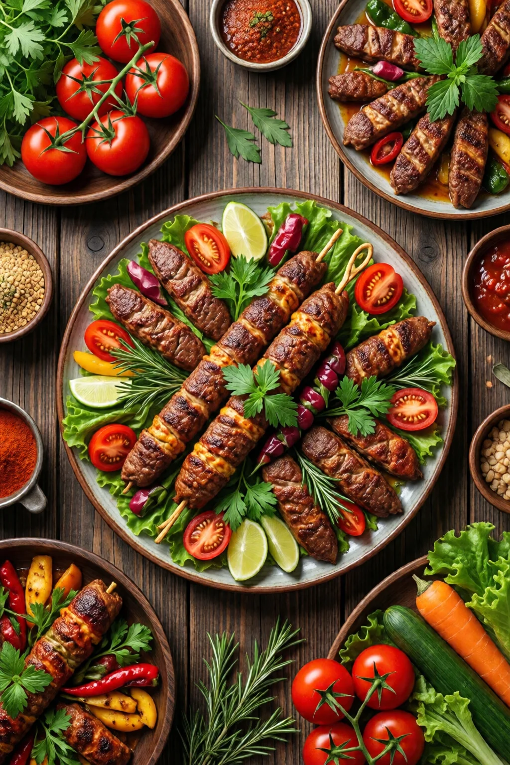 Turkish recipes kebab and meze